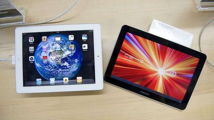 Zu ähnlich? Ein iPad (links) und ein Samsung-Tablet.