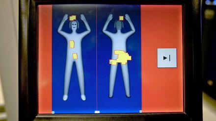 Am Hamburger Flughafen werden die Körperscanner derzeit getestet.