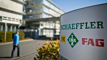 Der Eingangsbereich des Hauptsitzes der Schaeffler AG in Herzogenaurach (Bayern). 