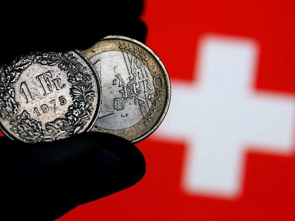 Wechselkurseffekt. Binnen 24 Stunden wertete der Schweizer Franken im Januar um fast ein Viertel auf.