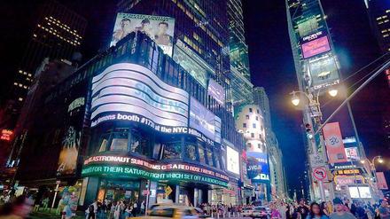 Am Times Square in New York wirbt Siemens auch als offizieller Partner von Disney.
