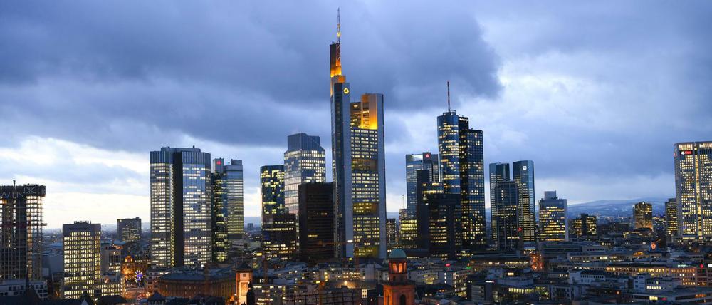 Die markante Skyline der Mainmetropole Frankfurt.