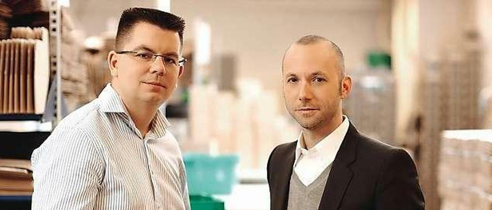 Gestärkt. Die Mister-Spex-Geschäftsführer Dirk Graber (links) und Mirko Caspar haben prominente Investoren gewonnen.