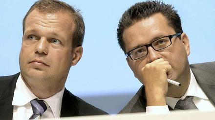 Ehemalige Freenet-Manager: Axel Krieger (l.) und Eckhard Spoerr.