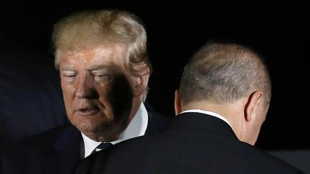 So nah sind sie sich im Moment nicht: US-Präsident Donald Trump (l.) und der türkische Präsident Recep Tayyip Erdogan bei einem Treffen im Juni 2019. 