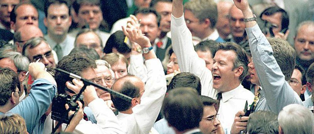 Geplatzte Träume: Am 18. November 1996 wurde die Telekom-Aktie erstmals gehandelt, viele Sparer wurden bitter enttäuscht. 