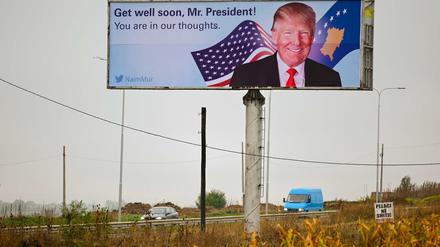 US-Präsident Donald Trump bleibt auch nach seiner Covid-Erkrankung eigenwillig. (Photo by Armend NIMANI / AFP)