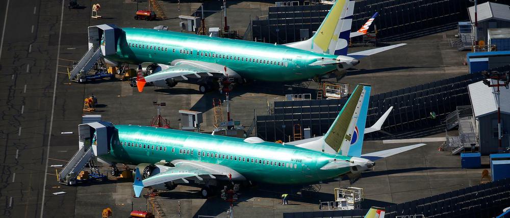 Unlackierte Boeing-Maschinen vom Typ 737 Max