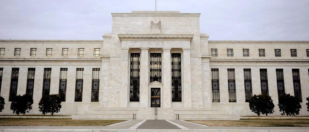 Das Gebäude der US-Notenbank Federal Reserve (Fed), aufgenommen am 22.01.2008 in Washington.