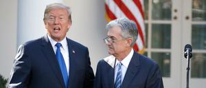 Machtkampf um die Hoheit in der Geldpolitik: Donald Trump (l.) und Jerome Powell.