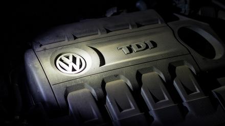 Der Motor eines Dieselfahrzeuges von Volkswagen.