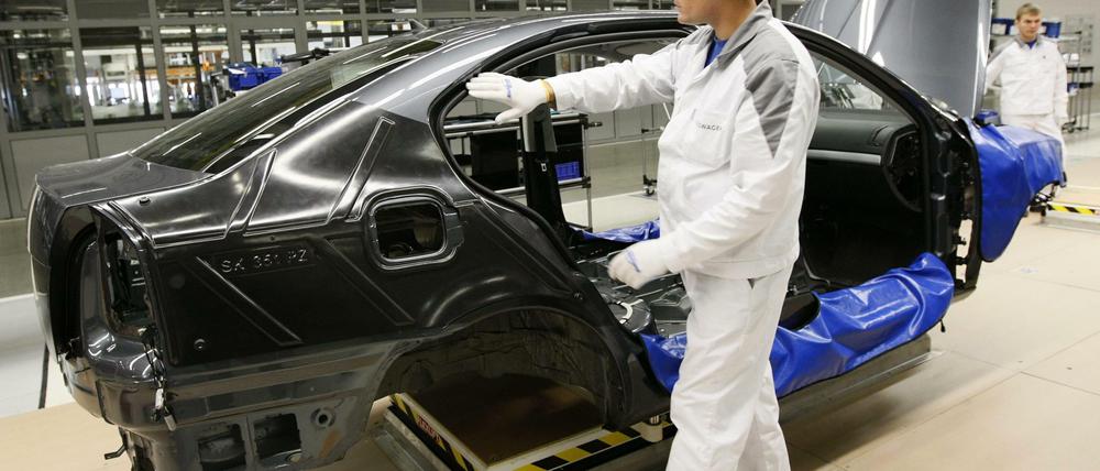 Autoproduktion. Aus dem VW-Werk in Kaluga bei Moskau stammen unter anderem die Modelle Tiguan und Polo.