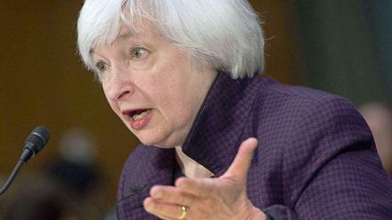 Janet Yellen, Chefin der US-Notenbank Federal Reserve (Fed), am Dienstag bei ihrer halbjährlichen Anhörung vor dem US-Kongress.