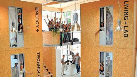 Nominiert für den Preis „Nachhaltiges Bauen“ 2015 war der Wohnpavillon Cubity in Frankfurt am Main.