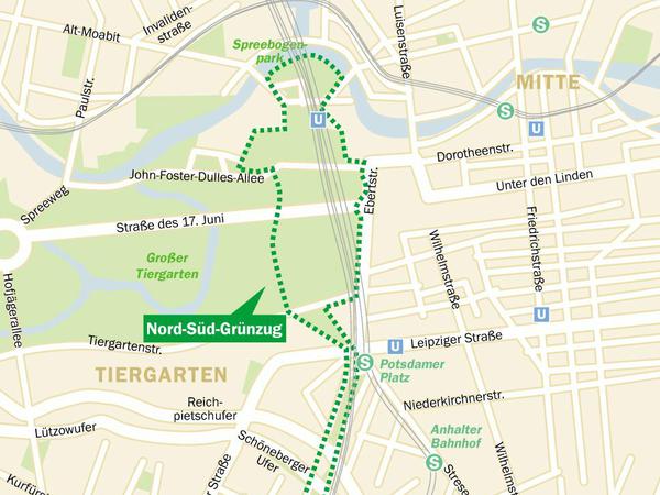 Auf der Höhe des Gleisdreieck-Parks hätte der Bezirk Tempelhof-Schöneberg gern eine Schleife geschlossen.