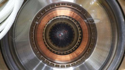Hochleistungselektromagnet für das Update des Teilchenbeschleunigers LHC, genannt HL-LHC, am Cern bei Genf.