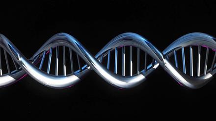 Eine Computer generierte Doppelhelix der menschlichen DNA. 