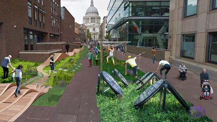 London mal anders: Neue Fußwege könnten die Bewegung fördern und gut angenommen werden.