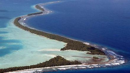 Traum in Blau. Das Funafuti-Atoll im Südpazifik gehört zur Tuvalu-Inselgruppe.