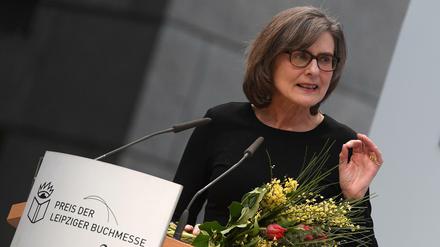 Die Historikerin Barbara Stollberg-Rilinger - hier 2017 auf der Leipziger Buchmesse, bei der sie für ihre Maria Theresia-Biografie ausgezeichnet wurde. 