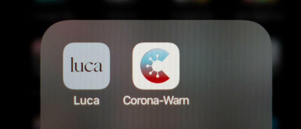 Die Icons der Corona-Warn-Apps Luca und die Corona-Warn-App der Bundesregierung.