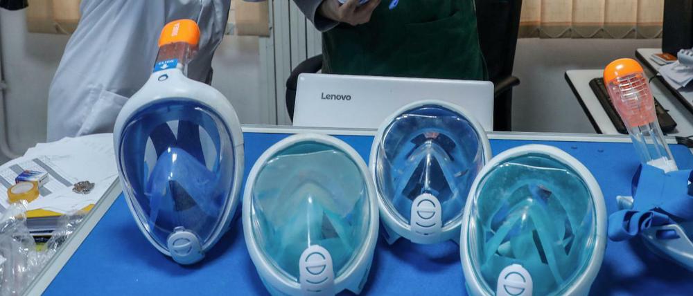 Tauchermaske könnten unter Umständen zu Atemschutzmasken umgebaut werden.
