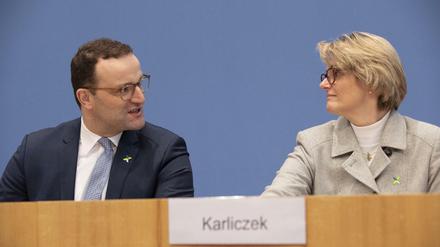 Gesundheitsminister Jens Spahn (CDU) und Forschungsministerin Anja Karliczek (CDU).