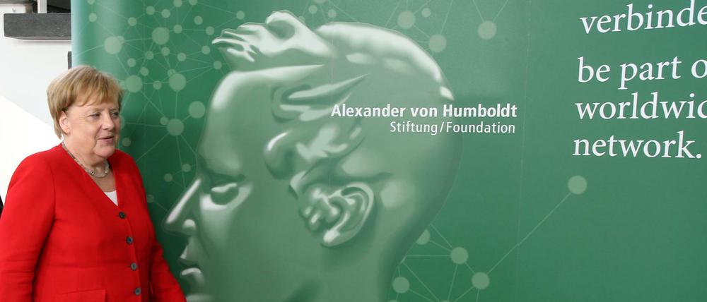 Angela Merkel auf der Jahrestagung der Humboldt-Stiftung. 