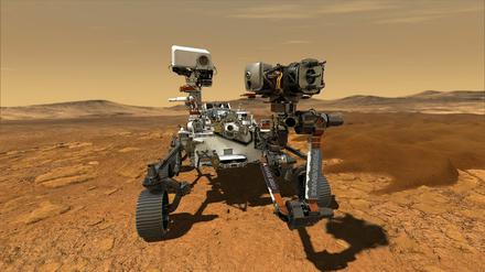Eine Illustration des Mars-Rovers "Perseverence".