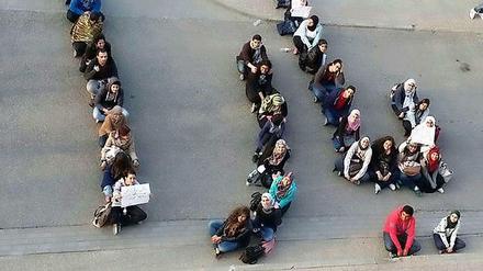 The GUC student protest at the death of classmate Yara Tarik in March.