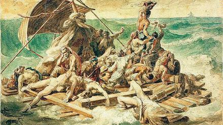 Berühmter Schiffbruch: Der französische Maler Théodore Géricault zeichnete etliche Entwürfe für sein Gemälde „Floß der Medusa“. 