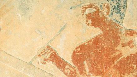 Große Erzählungen. Altägyptische Literatur wurde von Schreibern vervielfältigt und dem nicht schriftkundigen Volk vorgetragen. Im Bild ein Grabrelief aus der Zeit des Alten Reiches. 