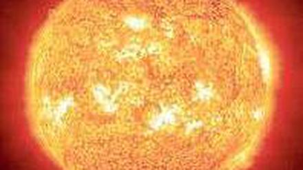 Glutball. Im Lauf der Zeit ist die Strahlungsleistung der Sonne immer stärker geworden.Foto: Nasa