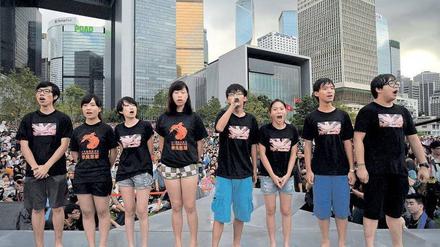 Schülerprotest in Hongkong.