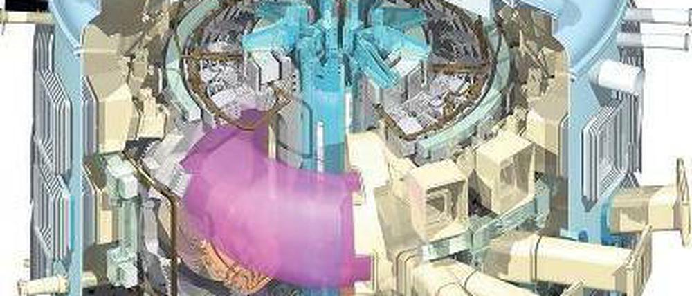 Energiebündel. Iter soll mittels Kernfusion Strom erzeugen. Der großtechnische Einsatz dürfte erst um 2050 möglich sein. Foto: dpa