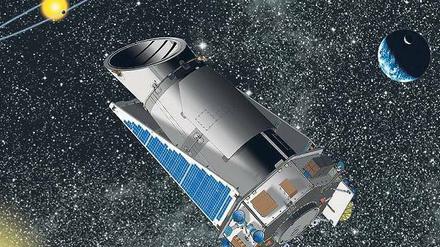 Heile Welt. Die Computergrafik zeigt, wie „Kepler“ ins All blickt. Seit dem Wochenende ist das Teleskop in einer Zwangspause. 