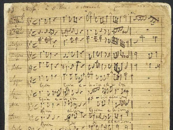 Eine Seite aus Bachs h-Moll-Messe.