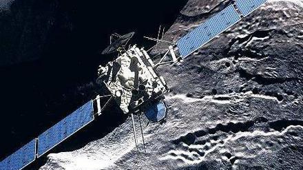 Komet im Visier. „Rosetta“ erkundet seit August dem Komet „Tschurjumow-Gerassimenko“. Dabei wird auch die chemische Zusammensetzung des Materials analysiert. 