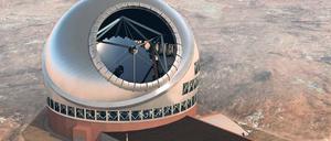Blick in die Zukunft. So soll das 30-Meter-Teleskop einmal aussehen. 