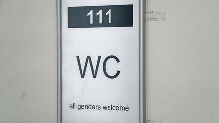 Ein All-Gender-WC - hier an einer Hochschule in Berlin. 