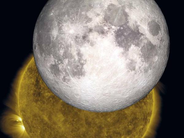 Wenn sich der Mond in die erste Reihe vor die Sonne schiebt, erinnert er daran, dass auch er wichtig für die Evolution von Leben auf der Erde war.