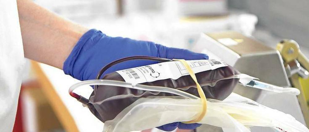 Transfusion. Die T-Zellen aus dem Blut des Patienten werden ihm verändert zurückgegeben, damit sie den Krebs angreifen. 