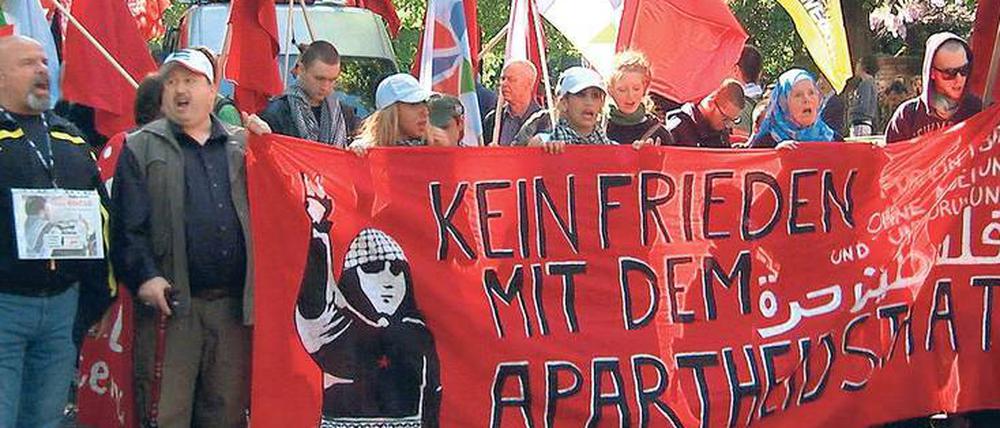 Eine antiisraelische Demonstration in Berlin.
