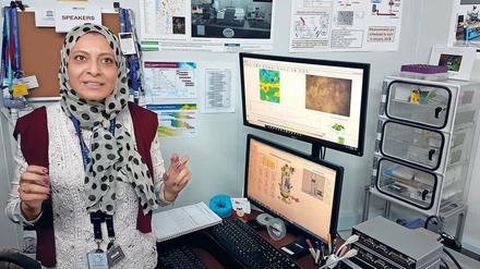 Strahlefrau. Die ägyptische Biophysikerin Gihan Mohamed Kamel ist im jordanischen Teilchenbeschleuniger Sesame für die „Beamlines“ zuständig. Über diese Strahlrohre wird das Licht aus dem Beschleuniger auf die Untersuchungsobjekte gelenkt. 