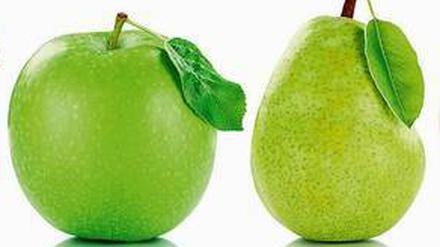 Zwischen einem einzelnen Apfel und einer einzelnen Birne besteht, wenn man den statistischen "p-Wert" als Maß nimmt, kein signifikanter Unterschied.