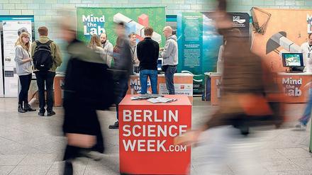 Gewimmel war früher. 2018 bei der Science Week in Berlin.