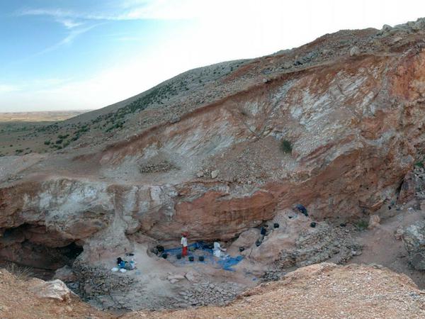 Die Fundstätte der 300000 Jahre alten Überreste von Homo sapiens am Djebel Irhoud in Marokko, etwa 55 Kilometer südöstlich der Küstenstadt Safi.
