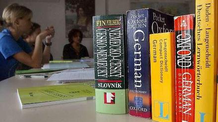 Deutsch lernen. Das Goethe-Institut bietet in Deutschland Sprachkurse für Zugezogene an.