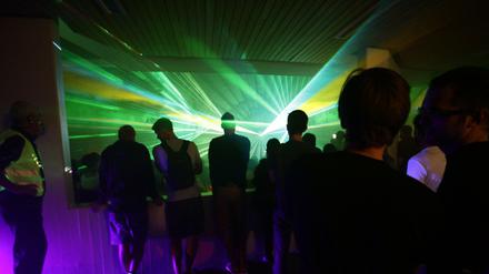16 Millionen Farben. An der Beuth Hochschule für Technik können Besucher eine spektakuläre Lasershow sehen.