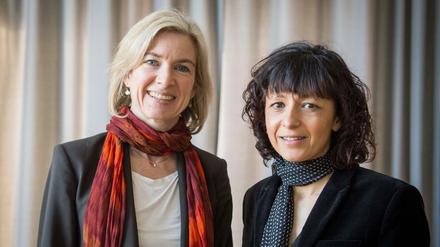 Wurden mit dem Chemie-Nobelpreis geehrt: Jennifer A. Doudna (l) und Emmanuelle Charpentier (Archivbild)